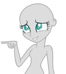 Size: 565x628 | Tagged: safe, artist:niightlydark, derpibooru import, equestria girls, friendship games, bald, base, pointing, simple background, smiling, transparent background