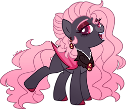 Size: 2193x1901 | Tagged: safe, artist:kurosawakuro, derpibooru import, oc, bat pony, pony, base used, female, mare, offspring, parent:fluttershy, parent:king sombra, parents:sombrashy, simple background, solo, transparent background