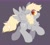 Size: 3000x2700 | Tagged: safe, artist:mirtash, derpibooru import, derpy hooves, pegasus, pony, female, gray background, looking back, looking sideways, mare, profile, side view, simple background, smiling, solo