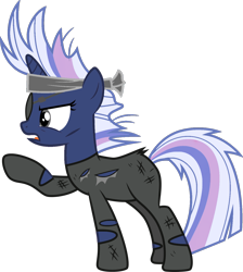 Size: 1280x1429 | Tagged: safe, artist:foxyfell1337, derpibooru import, oc, oc:silverlay, pony, unicorn, it's about time, base used, clothes, future twilight, recolor, simple background, skinsuit, solo, transparent background
