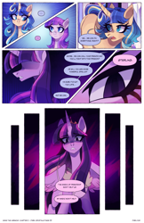 Size: 2301x3549 | Tagged: safe, artist:darlyjay, derpibooru import, twilight sparkle, twilight sparkle (alicorn), oc, oc:sterling sentry, alicorn, pony, unicorn, comic:save the harmony, female, mare, offspring, parent:flash sentry, parent:twilight sparkle, parents:flashlight