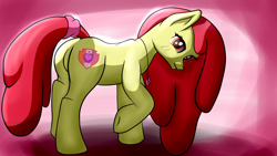 Size: 3840x2160 | Tagged: artist needed, safe, apple bloom, earth pony, pony, adult, amulet, bow, female, jewelry, mare, older, smiling, solo, tail bow