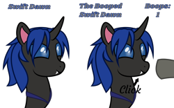 Size: 3200x2000 | Tagged: safe, artist:favitwink, derpibooru import, oc, oc only, oc:mythic dawn, oc:swift dawn, changeling, pony, .svg available, :p, alternate versions at source, animated, animated at source, animated png, animation at source, better version at source, blue eyes, boop, bust, changeling oc, commission, cute, cute little fangs, duo, eye shimmer, fangs, happy, hooves, interactive, know the difference, link in description, loop, male, meme, mlem, nose wrinkle, offscreen character, ponified, ponified meme, portrait, show accurate, silly, simple background, smiling, svg, tongue, tongue out, transparent background, vector, ych animation, ych example, ych result, your character here