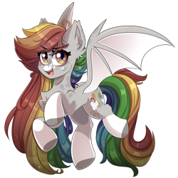 Size: 1280x1280 | Tagged: safe, artist:star-theft, derpibooru import, oc, oc only, oc:anomaly, bat pony, pony, female, mare, simple background, solo, transparent background