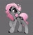 Size: 741x768 | Tagged: safe, artist:melodylibris, derpibooru import, oc, oc only, earth pony, pony, female, flower, flower in hair, freckles, gray background, looking at you, mare, open mouth, raised hoof, raised leg, side view, simple background, solo