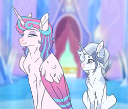 Size: 3439x2925 | Tagged: safe, artist:venommocity, derpibooru import, princess flurry heart, oc, oc:love letter, pony, female, filly, foal, mare, offspring, older, parent:princess cadance, parent:shining armor, parents:shiningcadance