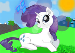 Size: 1280x905 | Tagged: safe, artist:thedarktercio, derpibooru import, rarity, pony, unicorn, cute, female, solo