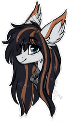 Size: 508x855 | Tagged: safe, artist:tayga-niko-j, derpibooru import, oc, oc only, earth pony, pony, bust, ear fluff, ears, earth pony oc, simple background, smiling, solo, transparent background