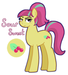 Size: 1280x1409 | Tagged: safe, artist:queertrixie, derpibooru import, sour sweet, earth pony, pony, equestria girls ponified, ponified, simple background, solo, transparent background