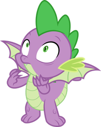 Size: 1280x1599 | Tagged: safe, artist:cloudyglow, derpibooru import, spike, dragon, molt down, .ai available, male, simple background, solo, transparent background, vector, winged spike, wings