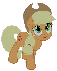 Size: 1280x1599 | Tagged: safe, artist:benpictures1, applejack, earth pony, pony, my little pony: the movie, applejack's hat, clothes, concerned, cowboy hat, cute, female, hat, inkscape, jackabetes, looking up, mare, open mouth, simple background, solo, transparent background, vector