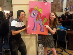 Size: 800x600 | Tagged: safe, derpibooru import, oc, human, pegasus, pony, female, irl, irl human, jenny nicholson, mare, photo