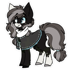 Size: 724x768 | Tagged: safe, artist:tayga-niko-j, derpibooru import, oc, oc only, earth pony, pony, body markings, clothes, colored muzzle, earth pony oc, simple background, smiling, solo, transparent background, two toned coat, two toned mane