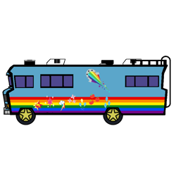 Size: 768x768 | Tagged: safe, artist:thatradhedgehog, derpibooru import, equestria girls, rv, simple background, the rainbooms tour bus, transparent background, winnebago