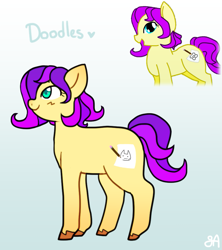 Size: 871x979 | Tagged: safe, artist:greenarsonist, derpibooru import, oc, oc only, oc:doodles✏, earth pony, pony, earth pony oc, female, filly, foal, redraw, smiling, unshorn fetlocks