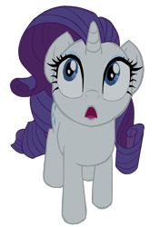Size: 1280x1829 | Tagged: safe, artist:benpictures1, rarity, pony, unicorn, my little pony: the movie, concerned, cute, female, inkscape, looking up, mare, open mouth, raribetes, simple background, solo, transparent background, vector