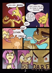 Size: 2894x4093 | Tagged: safe, artist:kittysonrice, derpibooru import, fluttershy, hamster, pegasus, pony, snake, coils, crossover, eyes closed, fiery eyes, gritted teeth, mr. snake, open mouth, solo, sweat, sweatdrop, teeth, the bad guys, tongue, tongue out
