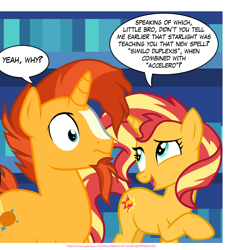 Size: 2136x2344 | Tagged: safe, artist:andoanimalia, artist:terminalhash, derpibooru import, editor:wild stallions, sunburst, sunset shimmer, comic:the first incestuous foal of sunset shimmer, brother and sister, explicit source, female, imminent incest, implied sex, implied shipping, implied starburst, implied straight, male, patreon, preview, siblings, sunny siblings