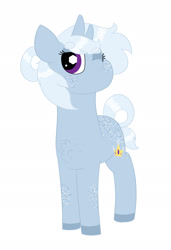 Size: 1449x2115 | Tagged: safe, artist:queenderpyturtle, derpibooru import, oc, oc:icy winter, bicorn, pony, female, filly, foal, horn, multiple horns, simple background, solo, white background