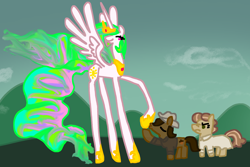 Size: 3000x2000 | Tagged: safe, artist:ja0822ck, derpibooru import, princess celestia, alicorn, earth pony, hoof kissing