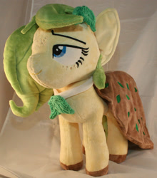 Size: 1896x2152 | Tagged: safe, artist:bastler, derpibooru import, oc, oc only, oc:nettle vienna, earth pony, pony, clothes, dress, female, irl, leaves, mare, photo, plushie