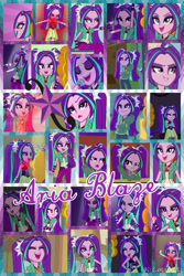 Size: 1200x1800 | Tagged: safe, artist:princessemerald7, derpibooru import, aria blaze, equestria girls, rainbow rocks, collage, female