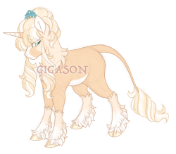Size: 3200x2800 | Tagged: safe, artist:gigason, derpibooru import, coco pommel, oc, oc:honeycomb, pony, unicorn, cloven hooves, female, magical lesbian spawn, mare, obtrusive watermark, offspring, parent:dear darling, simple background, solo, transparent background, watermark