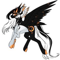 Size: 1024x1016 | Tagged: safe, artist:kremciakay, derpibooru import, oc, pegasus, pony, horns, simple background, solo, transparent background, wing ears, wings