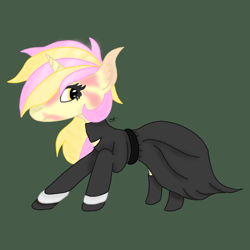 Size: 1000x1000 | Tagged: safe, artist:artiststr, derpibooru import, oc, oc:rosy gleam, pony, unicorn, fallout equestria, clothes, fallout equestria: violets adventure, pink cloud (fo:e), skirt