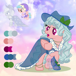 Size: 1280x1280 | Tagged: safe, artist:shiee-artopia223, derpibooru import, applejack, cozy glow, spirit of hearth's warming past, ghost, pony, undead, base used, clothes, dress, female, fusion, jewelry, looking back, mare, necklace, pearl necklace, socks