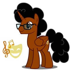 Size: 725x716 | Tagged: safe, derpibooru import, oc, oc only, alicorn, glasses, simple background, solo, white background