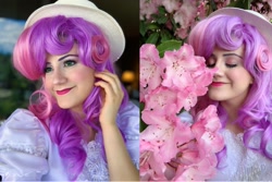 Size: 2289x1526 | Tagged: safe, artist:sarahndipity cosplay, derpibooru import, sweetie belle, human, 2019, clothes, cosplay, costume, everfree northwest 2019, flower, irl, irl human, photo
