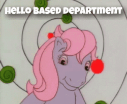 Size: 300x246 | Tagged: safe, clover (g1), earth pony, pony, g1, my little pony tales, 4th wall break, animated, gif, meme, phone, phone call, talking to viewer
