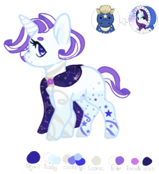 Size: 984x1080 | Tagged: safe, artist:adopdee, artist:vernorexia, derpibooru import, rarity, oc, oc:alula, pony, unicorn, g4, base used, body markings, chibi, cloak, clothes, colored hooves, curly hair, curly mane, eyebrows, fusion, gem, heart eyes, purple mane, short mane, short tail, simple background, solo, stars, tail, transparent background, webkinz, webkinz starry stallion, wingding eyes