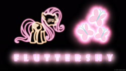 Size: 1920x1080 | Tagged: safe, artist:nsaiuvqart, derpibooru import, fluttershy, pegasus, pony, black background, cutie mark, female, mare, simple background, wallpaper