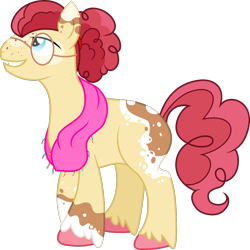 Size: 1246x1247 | Tagged: safe, artist:littlejurnalina, derpibooru import, oc, oc:pearl swirl, earth pony, pony, female, glasses, mare, simple background, solo, transparent background