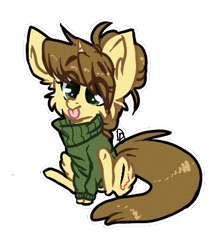 Size: 354x400 | Tagged: safe, artist:tay-niko-yanuciq, derpibooru import, oc, oc only, earth pony, pony, :p, cheek fluff, chest fluff, clothes, ear fluff, ears, earth pony oc, eye clipping through hair, simple background, solo, sweater, tongue, tongue out, transparent background, wings