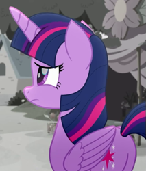 Size: 427x502 | Tagged: safe, derpibooru import, screencap, twilight sparkle, twilight sparkle (alicorn), alicorn, rainbow roadtrip, butt, cropped, plot, solo, twibutt