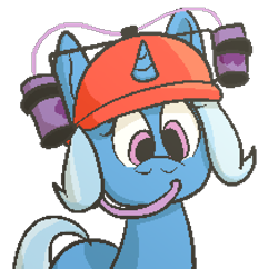 Size: 872x844 | Tagged: safe, artist:xppp1n, trixie, unicorn, drinking hat
