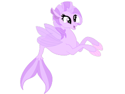 Size: 1024x768 | Tagged: safe, artist:jon080, derpibooru import, oc, oc only, seapony (g4), base used, dorsal fin, female, fin wings, fins, fish tail, flowing tail, mare, open mouth, purple mane, simple background, solo, tail, transparent background, wings