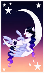 Size: 1280x2085 | Tagged: safe, artist:cindystarlight, derpibooru import, oc, oc:night light star, pegasus, pony, female, mare, moon, solo, tangible heavenly object