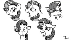 Size: 1200x675 | Tagged: safe, artist:pony-berserker, derpibooru import, rarity, pony, unicorn, pony-berserker's twitter sketches, eyes closed, pony-berserker's twitter sketches (2022), tongue, tongue out