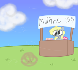 Size: 5500x5000 | Tagged: safe, artist:sundzy, derpibooru import, derpy hooves, pegasus, pony, absurd resolution, food, muffin, solo, text