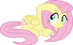 Size: 3088x1941 | Tagged: safe, artist:skie-vinyl, derpibooru import, fluttershy, pegasus, pony, cowering, female, mare, simple background, solo, transparent background, vector