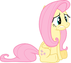 Size: 2617x2291 | Tagged: safe, artist:skie-vinyl, derpibooru import, fluttershy, pegasus, pony, season 1, stare master, .svg available, female, high res, lip bite, mare, simple background, solo, transparent background, vector