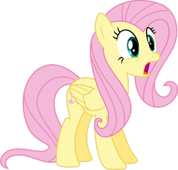 Size: 2506x2392 | Tagged: safe, artist:skie-vinyl, derpibooru import, fluttershy, pegasus, pony, .svg available, female, high res, mare, open mouth, simple background, solo, transparent background, vector