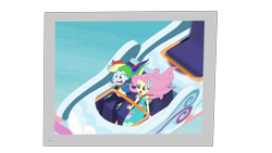 Size: 1920x1080 | Tagged: safe, artist:rarityvrymercollectiveoriginals, derpibooru import, edit, edited screencap, screencap, fluttershy, rainbow dash, better together, equestria girls, rollercoaster of friendship