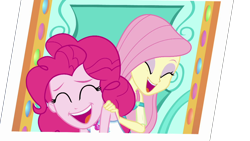 Size: 1920x1080 | Tagged: safe, artist:rarityvrymercollectiveoriginals, derpibooru import, edit, edited screencap, screencap, fluttershy, pinkie pie, better together, equestria girls, rollercoaster of friendship