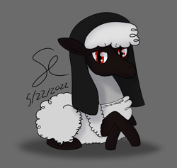 Size: 2728x2584 | Tagged: safe, artist:malixcrash, artist:megabyte1835, derpibooru import, oc, oc:sister caprina, sheep, simple background, solo