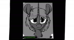 Size: 1980x1080 | Tagged: artist needed, source needed, safe, derpibooru import, oc, oc only, pony, unicorn, grayscale, monochrome, partial color, solo